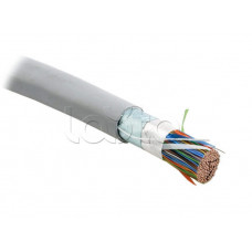 Кабель витая пара, экранированная F/UTP, категория 3, 100 пар (24 AWG), одножильный (solid), экран-фольга, PVC, -20°C - +50°C, серый Hyperline FUTP100-C3-S24-IN-PVC-GY