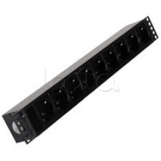 Блок на 9 розеток 2К+З Schuko для 19" шкафов Legrand 046560