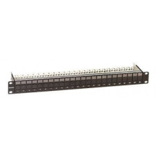 Патч-панель наборная экранированная 19", 1U, Keystone, 24 порта +F DKC RNKPPF241BK