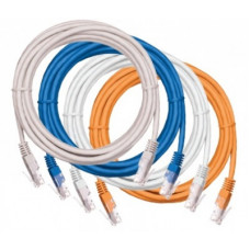 Шнур коммутационный NETLAN U/UTP 4 пары, Кат.5е (Класс D), 100МГц, 2хRJ45/8P8C, T568B, заливной, многожильный, BC (чистая медь), PVC нг(B), белый, 10м, уп-ка 10шт. NETLAN EC-PC4UD55B-BC-PVC-100-WT-10