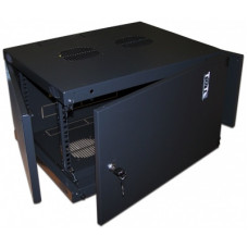 Шкаф настенный серии Next, 9U 550x450, металлическая дверь, черный TWT TWT-CBWNM-9U-6x4-BK