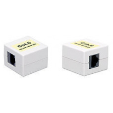 Адаптер проходной RJ-45 Hyperline CA-8P8C-C6-WH