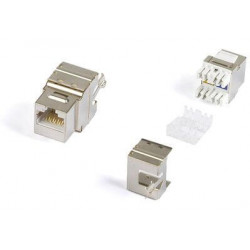 Модуль Keystone Jack, RJ-45, категория 6, полный экран, заделка без инструмента Hyperline KJ5-8P8C-C6-180-SH-F-WH
