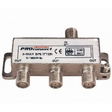 Делитель ТВ х 3 под F разъём 5-1000 МГц (10шт/уп) PROCONNECT 05-6022
