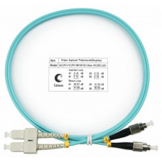 Шнур оптический duplex SC-FC 50/125 mm OM3 1м LSZH Cabeus FOP-50-SC-FC-1m