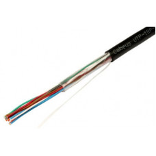 Кабель витая пара UTP (U/UTP), категория 3, 10 пар (24 AWG), одножильный (solid), для внешней прокладки, UV PE Cabeus UTP-10P-Cat.3-OUT