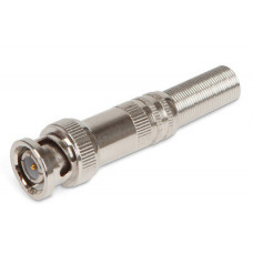 Разъем BNC для кабеля RG-59, RG-6, папа, под пайку, с пружиной Hyperline CON-BNC-M-RG59/RG6-FSD