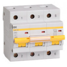 Выключатель автоматический 3P 80A(тип C) IEK ВА47-100 3P 80А (MVA40-3-080-C)