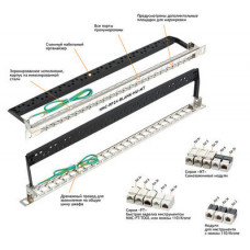 Патч-панель 19", 0.5U, 24xKeystone UTP/STP NIKOMAX (NMC-RP24-BLANK-HU-MT)