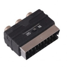 Переходник SCART - 3 гнезда RCA (10шт/уп) REXANT 17-1063