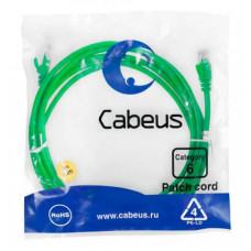 Патч-корд UTP, категория 6, 3 м, неэкранированный, зеленый Cabeus PC-UTP-RJ45-Cat.6-3m-GN