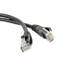 Патч-корд RJ45 - RJ45, 4 пары, UTP, категория 5е, 1 м, черный, LSZH LANMASTER LAN-PC45/U5E-1.0-BK