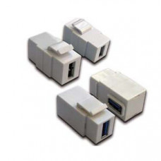 Вставка Keystone USB 3.0, тип A, мама-мама, 180 градусов, белая LANMASTER LAN-OK-USB30-AA/V-WH