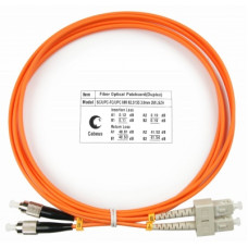 Шнур оптический duplex SC-FC 62,5/125 mm 15м LSZH Cabeus FOP-62-SC-FC-15m