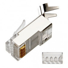 Коннектор RJ-45 (8P8C) под витую пару, категория 6, 6a, 7 со вставкой Cabeus 8P8C-SH-C7-TWP
