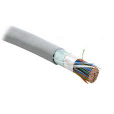 Кабель витая пара, экранированная F/UTP, категория 3, 100 пар (24 AWG), одножильный (solid), экран-фольга, LSZH нг(С)-HF, серый Hyperline FUTP100-C3-S24-IN-LSZH-GY