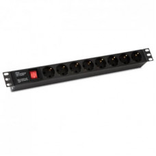 Блок розеток без функций контроля Hyperline SHE19-8SH-S-IEC