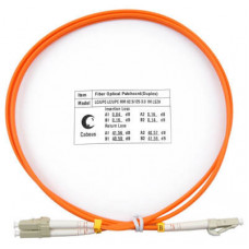 Шнур оптический duplex, LC-SC, 62,5/125 mm, 1м, LSZH Cabeus FOP-62-LC-LC-1m