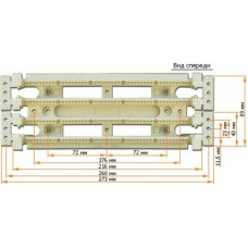 Панель кроссовая 110 типа, 100 пар, настенная, с модулями LANMASTER LAN-WS110-100FT