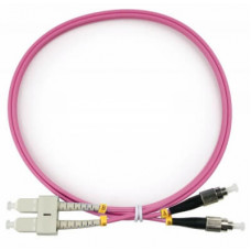 Шнур оптический duplex SC-FC 50/125 mm OM4 1м LSZH Cabeus FOP-50-OM4-SC-FC-1m