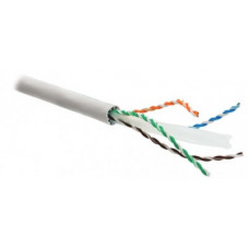 Кабель витая пара, неэкранированная U/UTP, категория 6a (10GBE), 4 пары (23 AWG), одножильный (solid), LSZH, серый Hyperline UUTP4-C6A-S23-IN-LSZH-GY-305