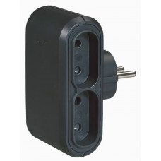 Многорозеточный блок 4x2К Элиум 6 А черный Legrand 050651