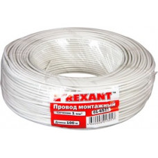 Провод ПГВА 1 х 1.00мм?, 100м, БЕЛЫЙ REXANT 01-6521