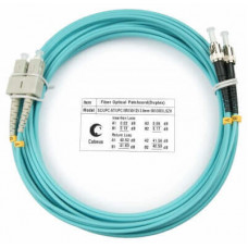 Шнур оптический duplex SC-ST 50/125 mm OM3 25м LSZH Cabeus FOP-50-SC-ST-25m