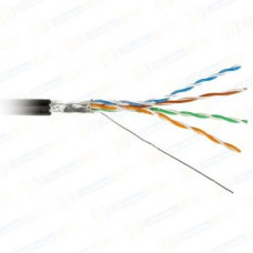 Кабель витая пара UTP (U/UTP), категория 5e, 4 пары (22 AWG, 0.64 мм), одножильный (solid), для внешней прокладки (+60 C - 40 C), PE FTP4-C5E-SOLID-22AWG-OUTDOOR-40 Hyperline (1000 м)
