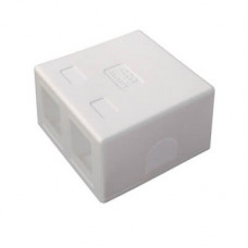 Корпус розетки для модуля Keystone, 2 порта, белый Datarex DR-5002