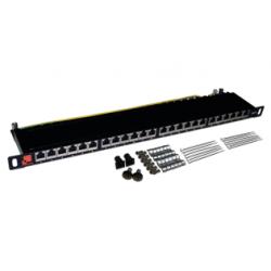 Патч-панель 19", 24 порта RJ-45, категория 6, STP, 1U LANMASTER LAN-PPL24S6
