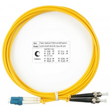 Шнур оптический duplex LC-ST 9/125 sm 3м LSZH Cabeus FOP(d)-9-LC-ST-3m