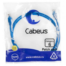 Патч-корд UTP, категория 6, 1.5 м, неэкранированный, синий Cabeus PC-UTP-RJ45-Cat.6-1.5m-BL