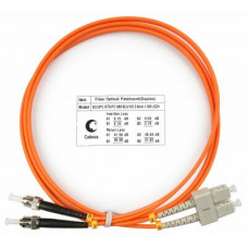 Шнур оптический duplex SC-ST 62,5/125 mm 15м LSZH Cabeus FOP-62-SC-ST-15m