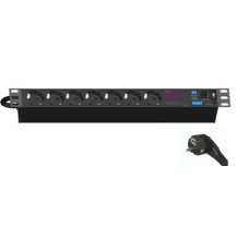 Блок управляемый розеток для 19" шкафов Hyperline SHT-CT20-7SH-3PVY