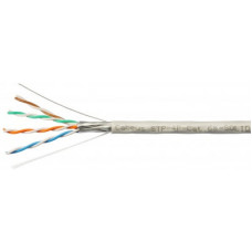 Кабель витая пара экранированная STP (U/FTP), категория 6a, 4 пары (23AWG), одножильный (solid), каждая пара в экране (фольга) STP-4P-Cat.6a-SOLID-IN-PVC-215 Cabeus (215 м)