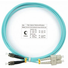 Шнур оптический duplex SC-FC 50/125 mm OM3 2м LSZH Cabeus FOP-50-SC-FC-2m