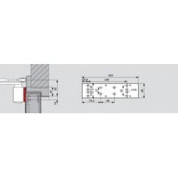 Пластина монтажная для TS 73 V (серый) Dormakaba