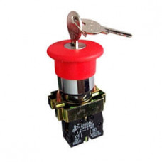 Кнопка LAY5-BS142 красная с ключом Гриб 22мм 240В IEK BBG50-LAY5-K04