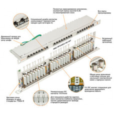 Патч-панель 19", 0.5U, 24xRJ45 NIKOMAX (NMC-RP24SD2-HU-MT)