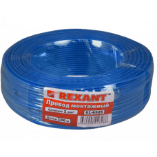 Провод ПГВА 1 х 1.00мм?, 100м, СИНИЙ REXANT 01-6525