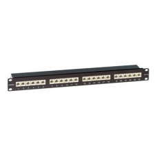 Патч-панель экранированная 19", 1U, CAT6A RJ45, LSA, 24 порта DKC RN6APPF241BK
