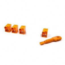 Комплект заглушек порта RJ-45 6 шт. + ключ, оранжевый LANMASTER LAN-SEC45-PL-SET-OR