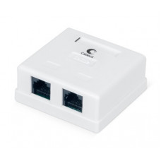 Розетка компьютерная RJ-45, категория 5e, двойная, внешняя, Dual IDC Cabeus WS-8P8C-Cat.5e-2