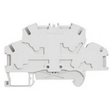 Пружинная клемма Viking 3 двухполюсная 4 проводника шаг 5 мм серый Legrand 037267