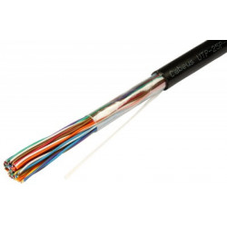 Кабель витая пара UTP (U/UTP), категория 3, 25 пар (24 AWG), одножильный (solid), для внешней прокладки, UV PE Cabeus UTP-25P-Cat.3-OUT