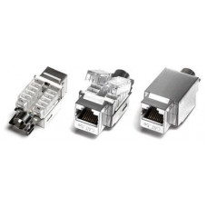 Модуль Keystone Jack RJ-45, категория 5e, полный экран, заделка без инструмента Hyperline KJ2-8P8C-C5e-TLS-SH-F-WH