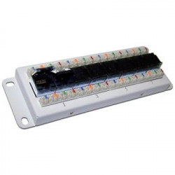 Патч-панель UTP Cat.5e, 8 портов, фронтальный монтаж LANMASTER LAN-HCS-PP8U5E