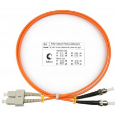 Шнур оптический duplex SC-ST 62,5/125 MM 1 м LSZH Cabeus FOP-62-SC-ST-1M