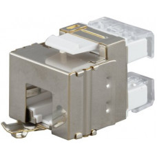 Модуль Keystone Jack, RJ-45, категория 5e, экранированный, Krone type, белый Hyperline KJ5-8P8C-C5e-180-SH-F-WH